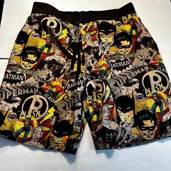 Batman Comic Print Sz 2XL‎ Swim Trunks Men - Picture 2 of 8